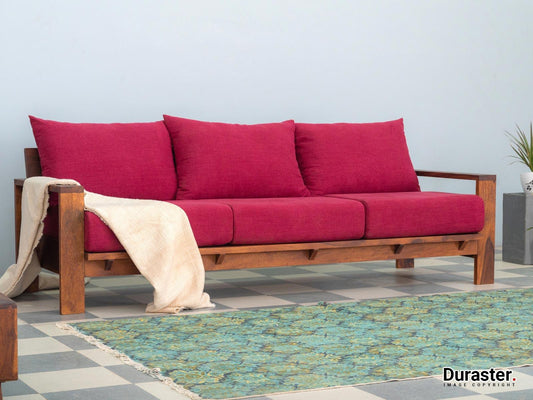 Dudi Furniture Ummed Solid Sheesham wood 3 Seater Sofa