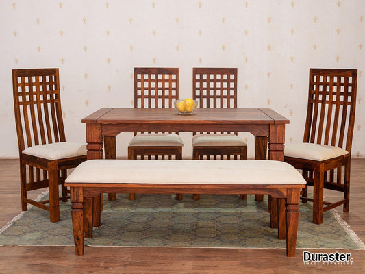 Dudi Furniture Vismit Solid Sheesham wood Dining Set