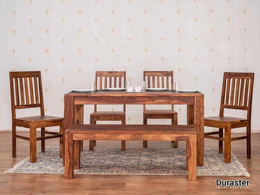 Dudi Furniture Vismit Premium Solid Sheesham wood Dining Set