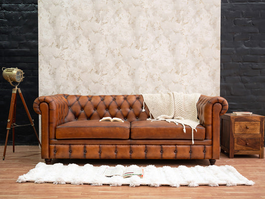 Dudi Furniture Chesterfield Traditional Three Seater Sofas