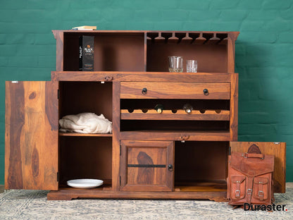 Dudi Furniture Vismit Sheesham Classic Bar Cabinet