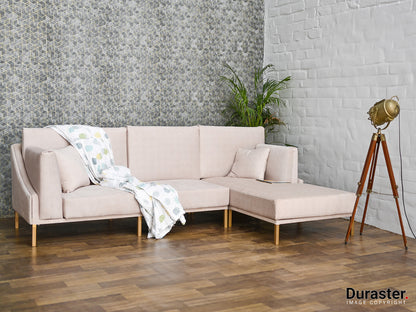 Dudi Furniture Diana Sectional Fabric Sofa Cotton White