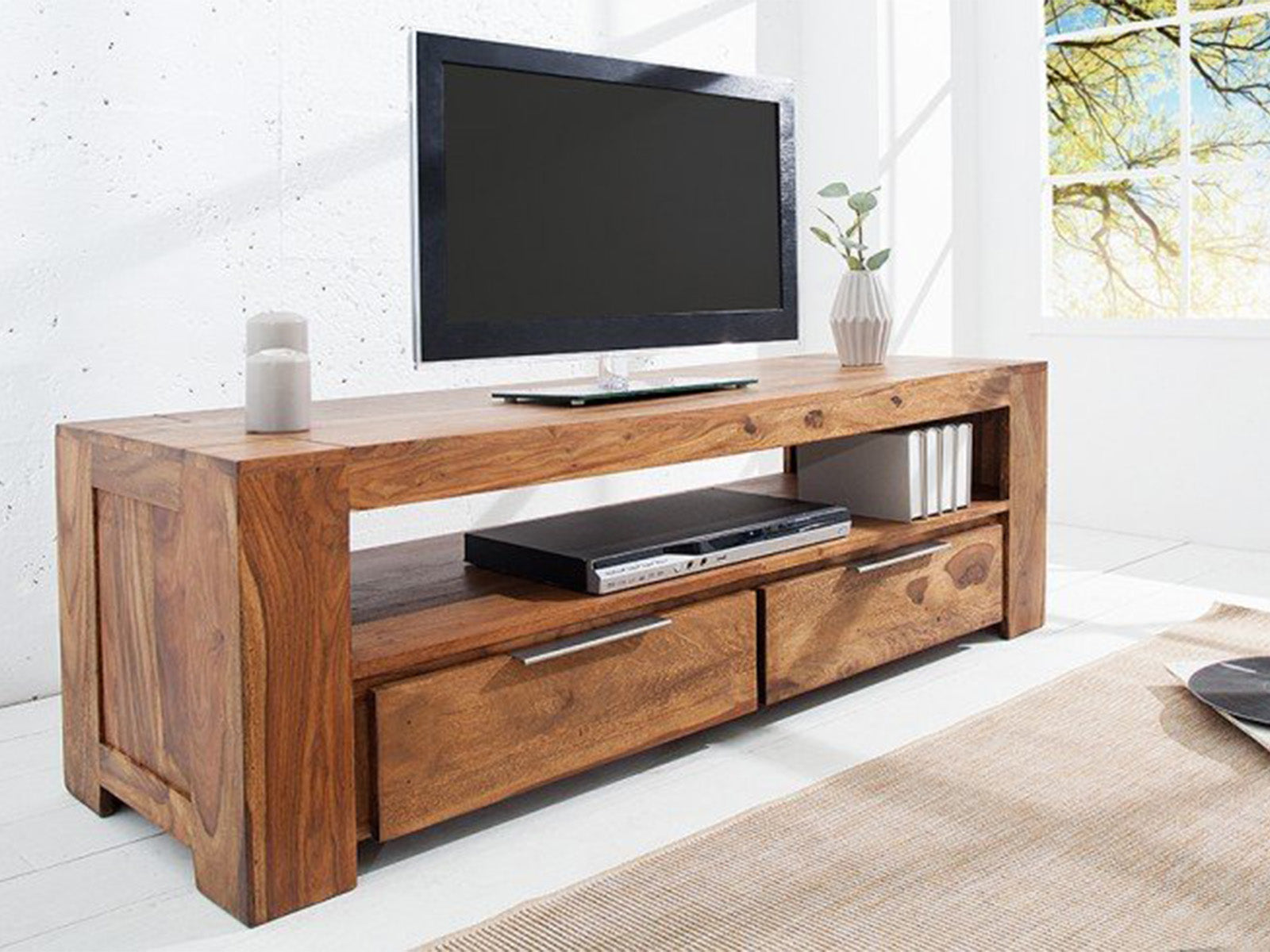Dudi Furniture Rio Sheesham Wood TV Unit