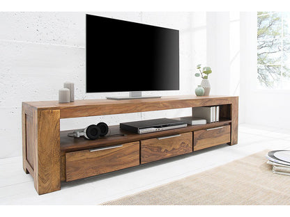 Dudi Furniture Rio Sheesahm Wood TV Unit Cabinet