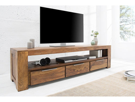 Dudi Furniture Rio Sheesahm Wood TV Unit Cabinet
