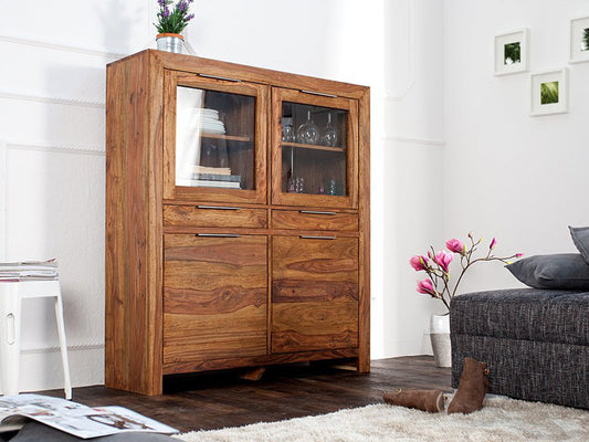 Dudi Furniture Rio Sheesham Wood Display Cabinet