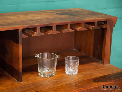 Dudi Furniture Vismit Sheesham Classic Bar Cabinet