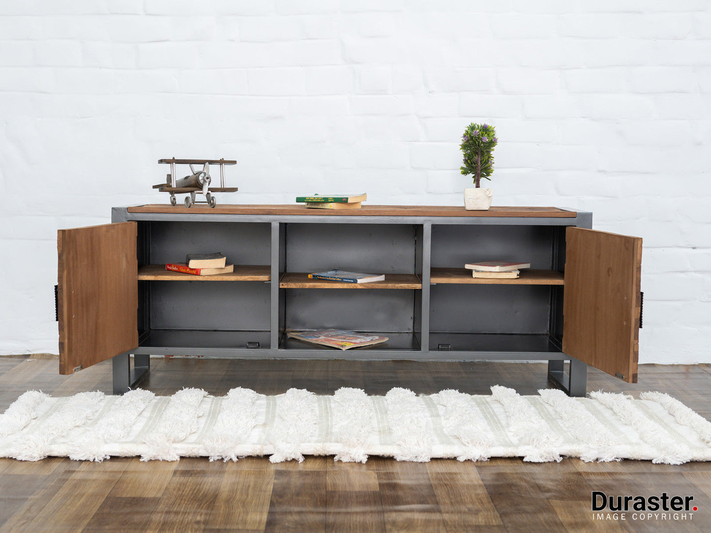 Dudi Furniture El Dorado Recycled Wood TV Unit Cabinet
