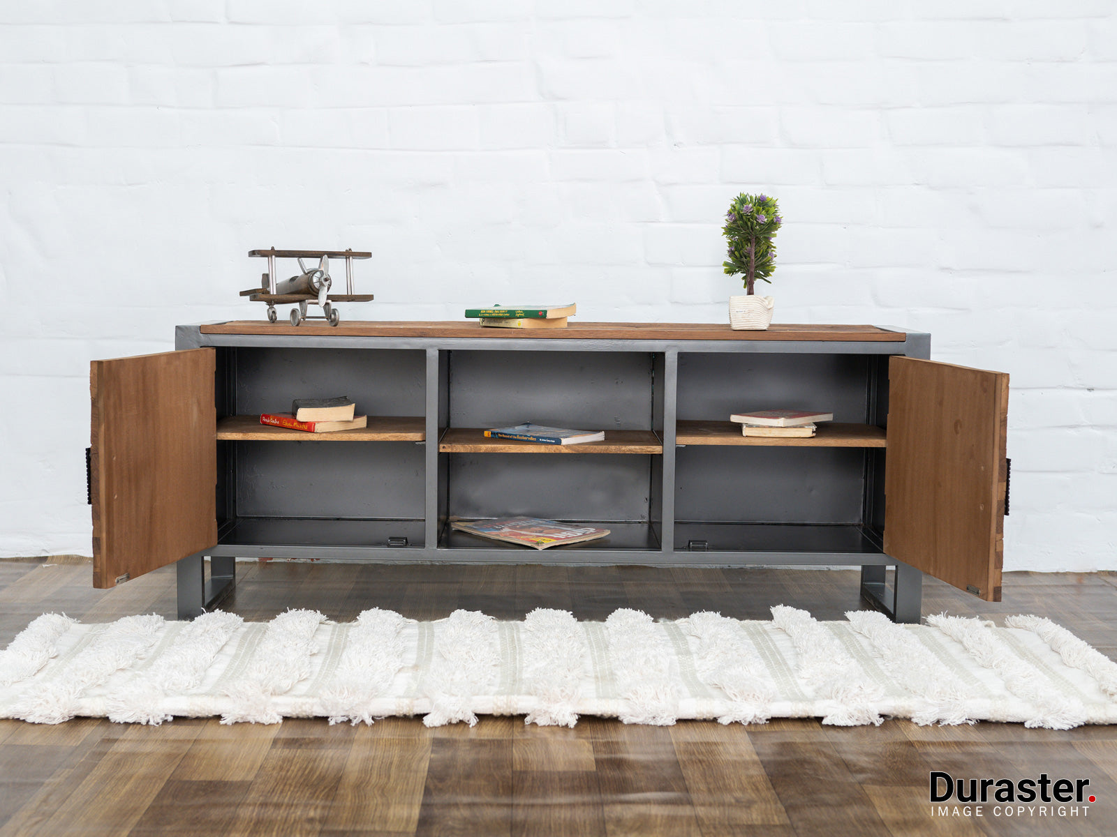 Dudi Furniture El Dorado Recycled Wood TV Unit Cabinet