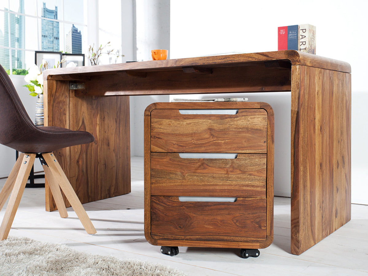Dudi Furniture Buckingham Modern Sheesham Wood Office Desk