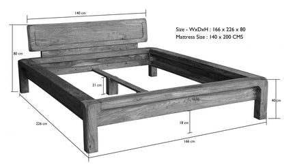 Dudi Furniture Osian Modern King Size Bed