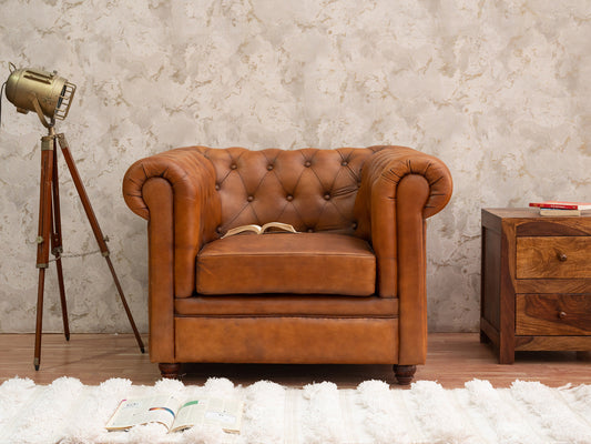 Dudi Furniture Chesterfield Traditional One Seater Sofas
