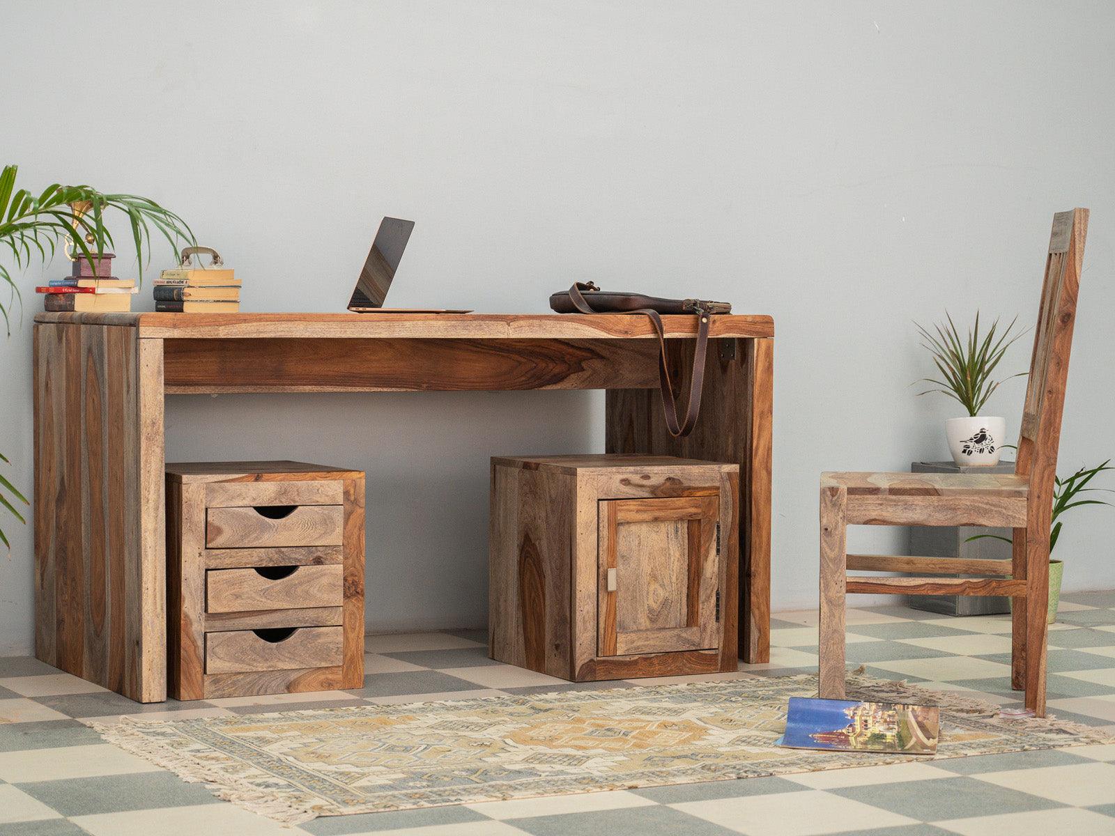 Dudi Furniture Alpaca Wooden Study Table with Storage