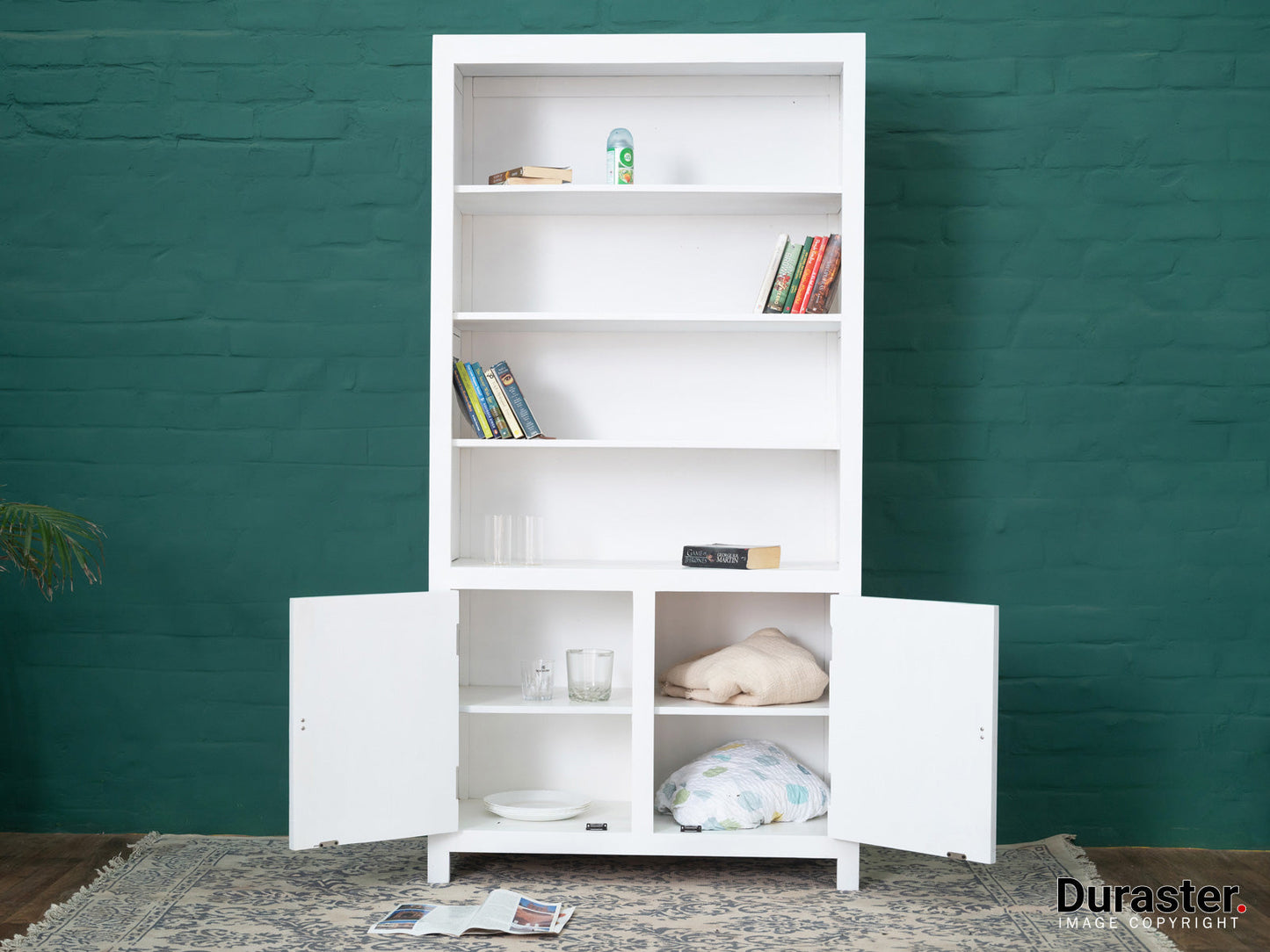 Dudi Furniture Novo Premium Solid Mango Wood Book Shelf