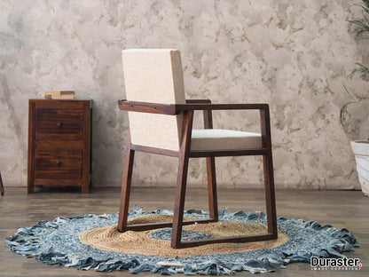 Dudi Furniture Ummed Modern Sheesham Wood Arm Chair