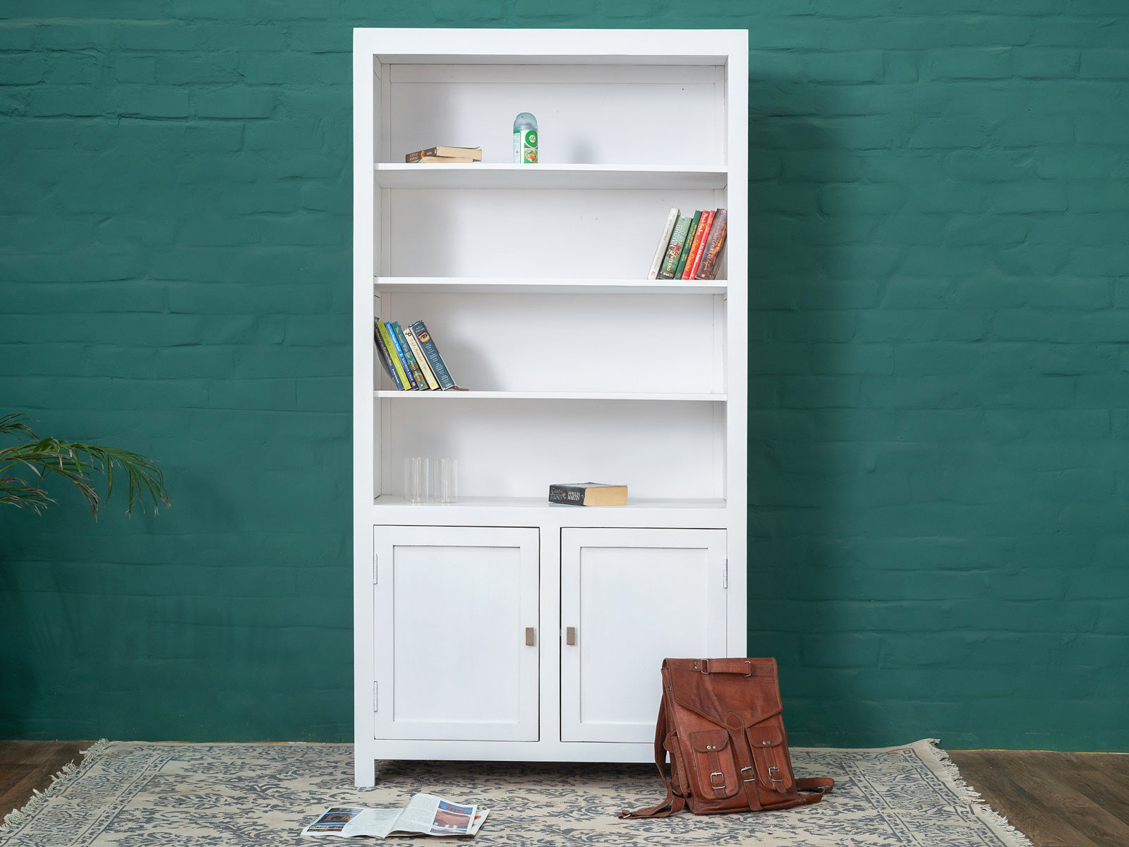 Dudi Furniture Novo Premium Solid Mango Wood Book Shelf