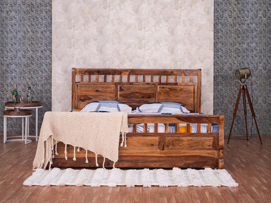 Dudi Furniture Amber Wooden Bed with Storage