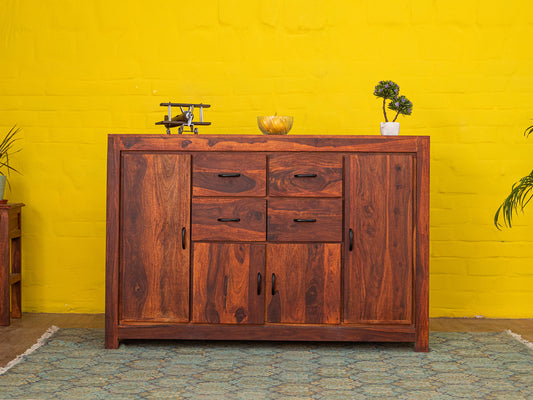 Dudi Furniture Ummed Solid Sheesham wood Sideboard Cabinet