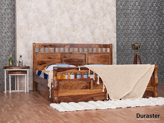 Dudi Furniture Amber Wooden Bed with Storage
