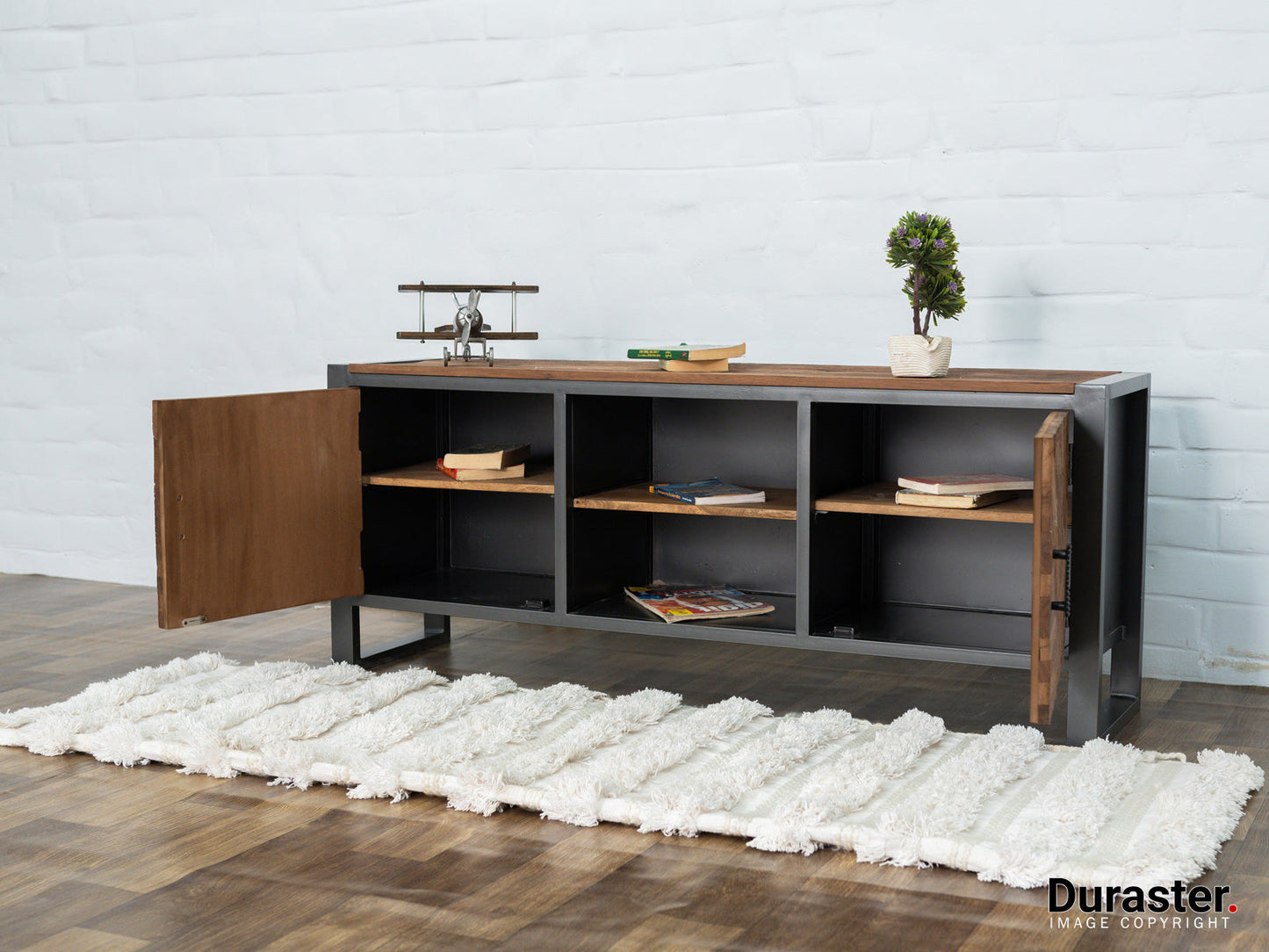 Dudi Furniture El Dorado Recycled Wood TV Unit Cabinet