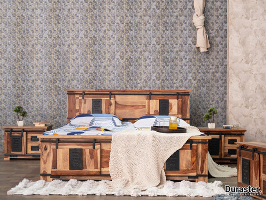 Dudi Furniture Locomo Wooden Double Bed