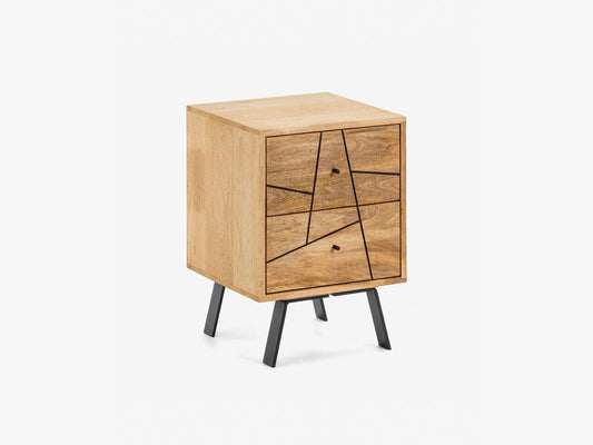 Dudi Furniture Mosaix Bed Side Table Mango Wood