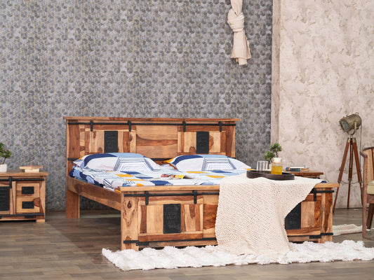 Dudi Furniture Locomo Wooden Double Bed