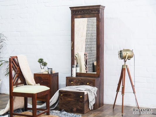 Dudi Furniture Gangaur Solid Wood Dressing Table