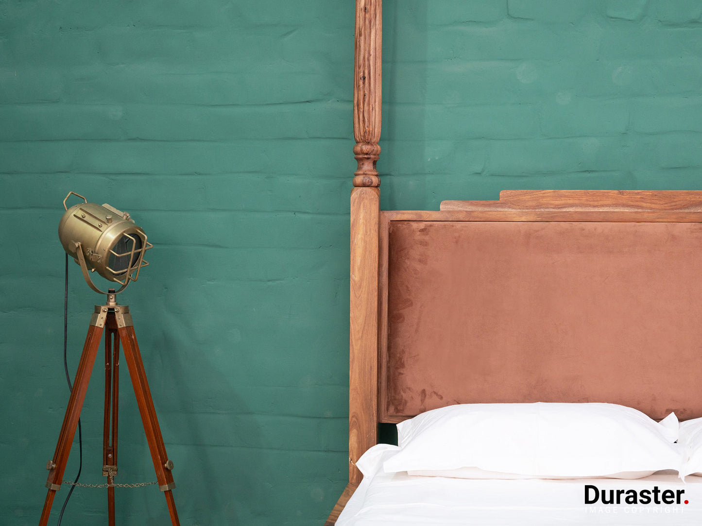 Dudi Furniture Hawkin Solid Wood Canopy Poster Bed with Storage