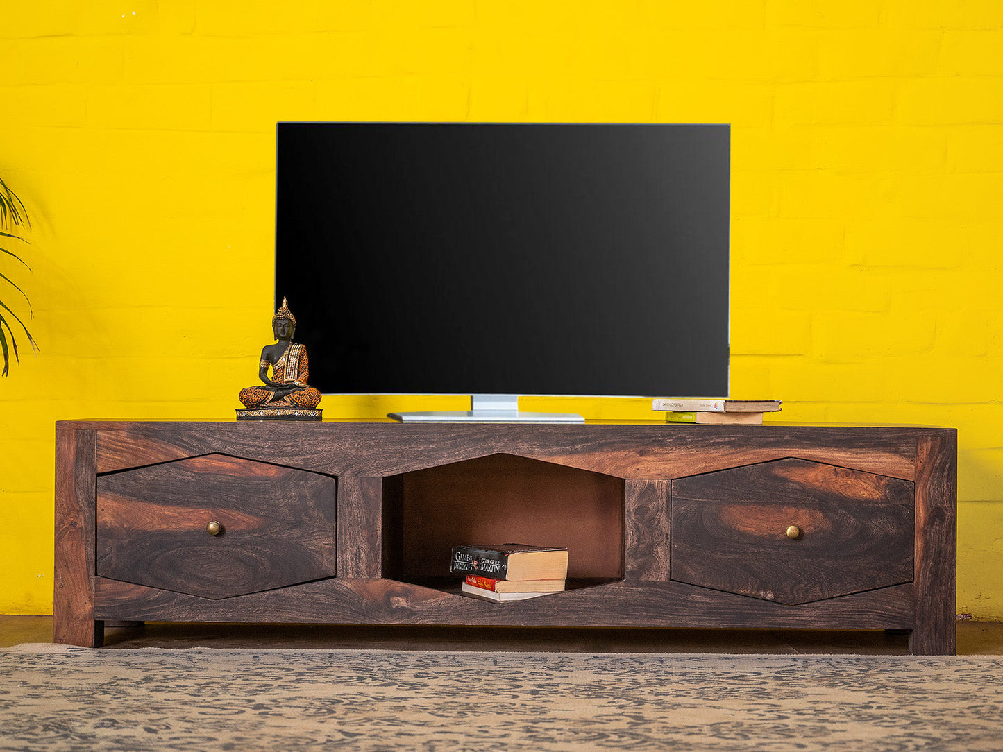 Dudi Furniture Marvel Solid Wood TV Unit Cabinet