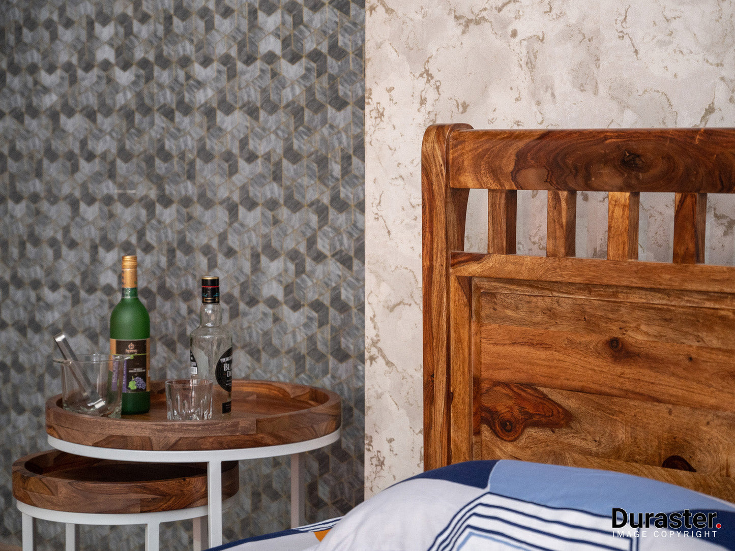Dudi Furniture Amber Wooden Bed with Storage