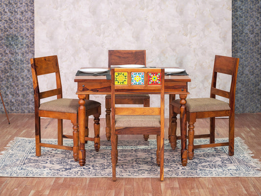 Dudi Furniture Terrazzo Modern Dining Table Set 4 Seater