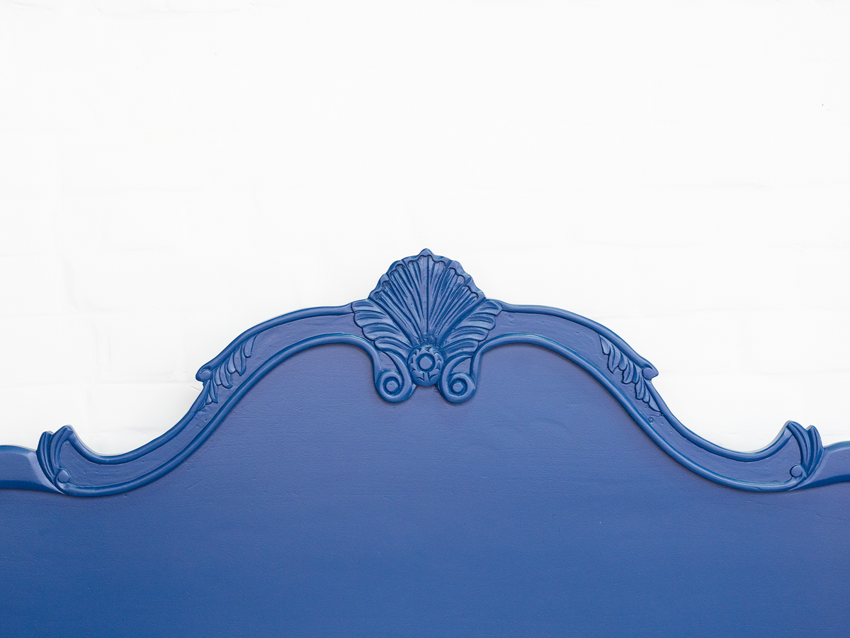 Dudi Furniture Florida Acacia Wood Poster Bed (Egyptian Blue)