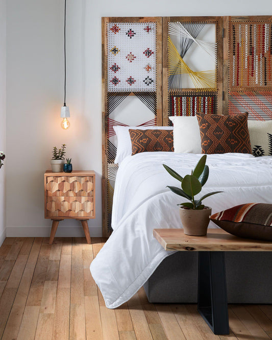 Dudi Furniture Riverrun Bed Side Table Acacia wood