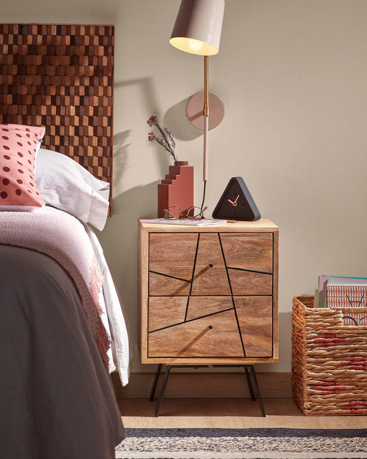 Dudi Furniture Mosaix Bed Side Table Mango Wood
