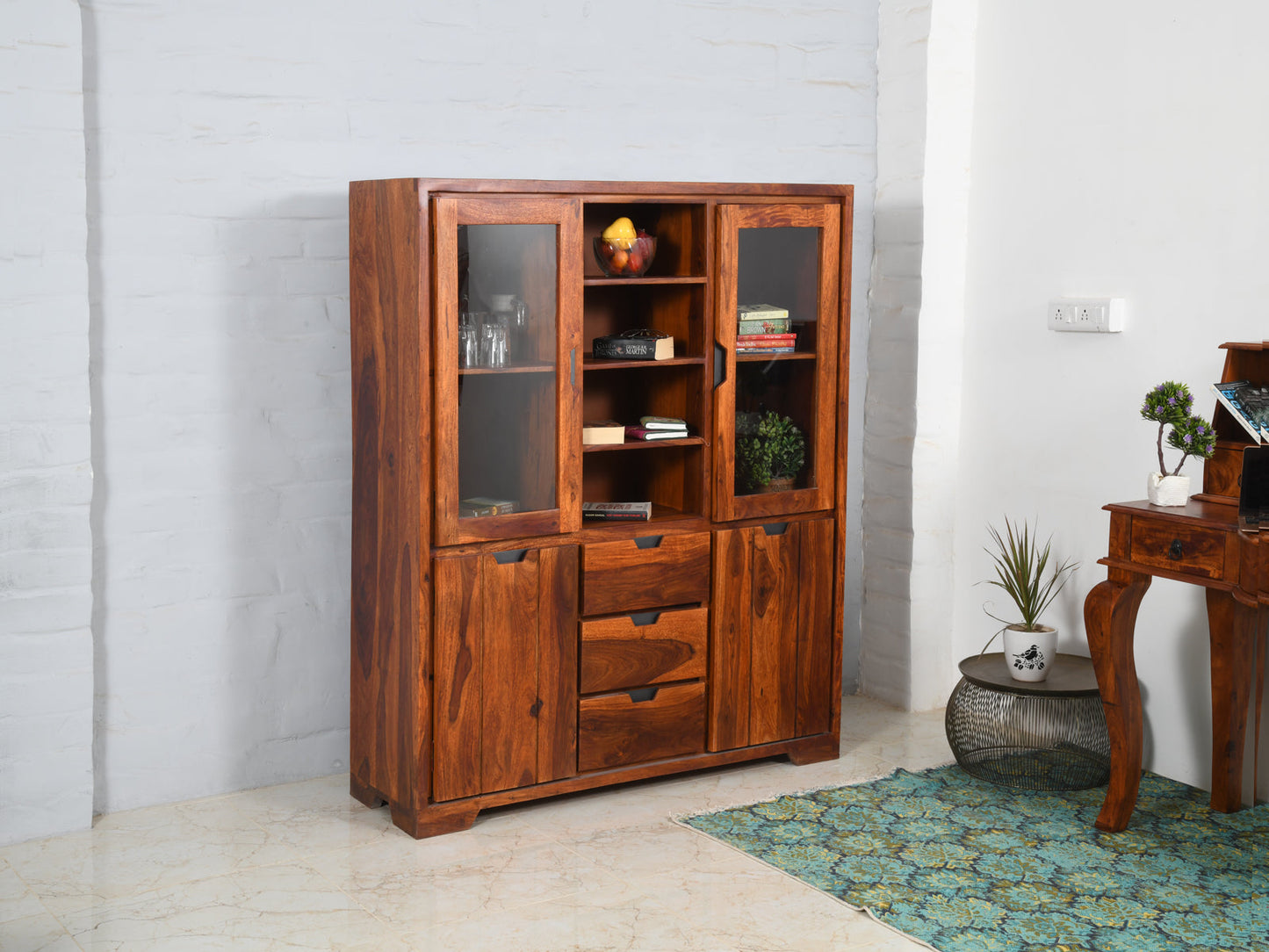 Dudi Furniture Ummed Solid Sheesham Wood Cabinet