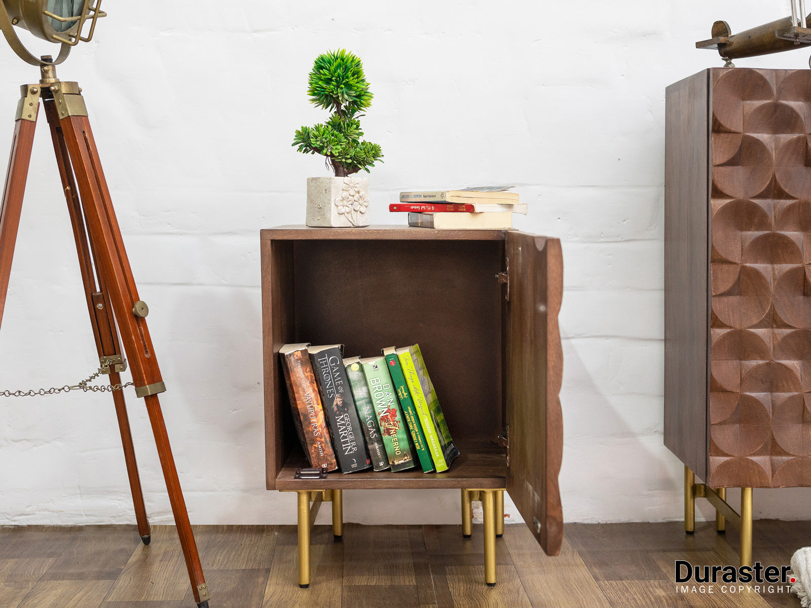 Dudi Furniture El Monte Mango Wood Bedside Table