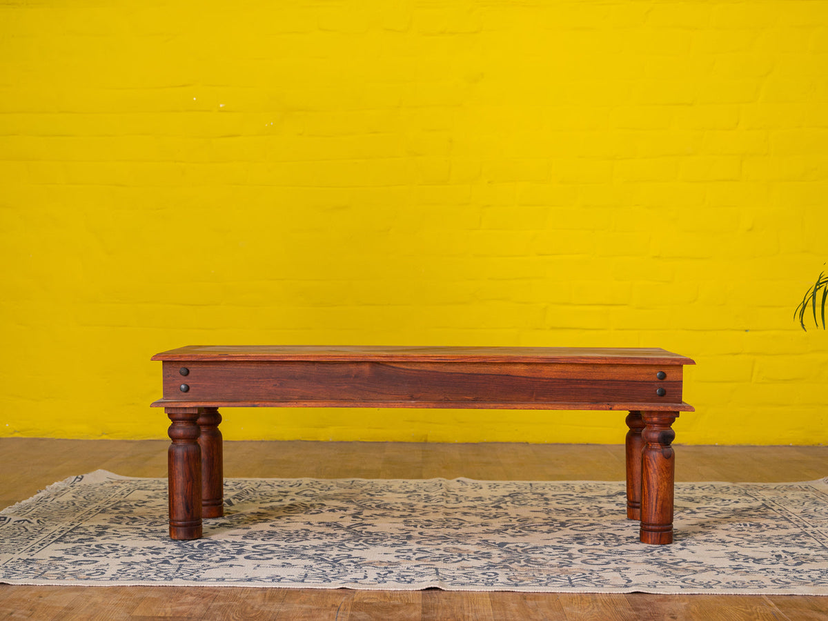 Dudi Furniture Vismit Solid Sheesham Wood Bench