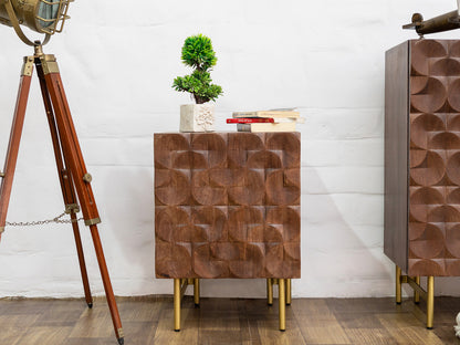 Dudi Furniture El Monte Mango Wood Bedside Table