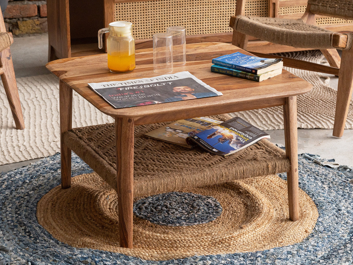 Dudi Furniture New York Wooden Coffee Table with Storage