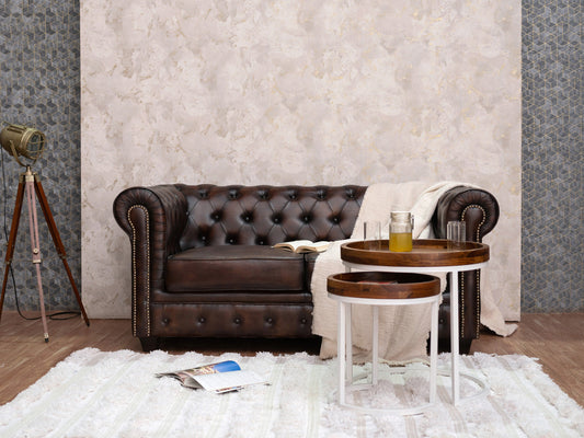 Dudi Furniture Chesterfield Traditional Two Seater Sofas