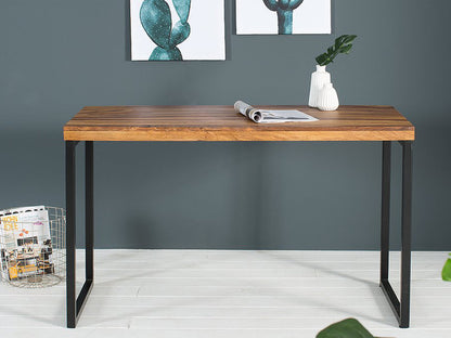 Dudi Furniture Rio Sheesham Wood Desk With Iron Frame