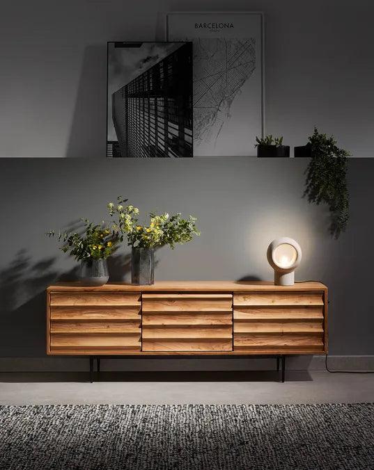 Dudi Furniture Riverrun Industrial TV Unit Acacia Wood