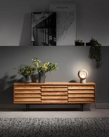 Dudi Furniture Riverrun Industrial TV Unit Acacia Wood