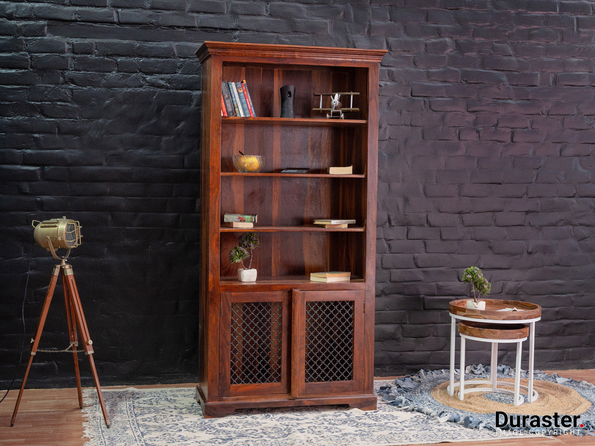 Dudi Furniture Ummed Large Sheesham Wood Book Shelf