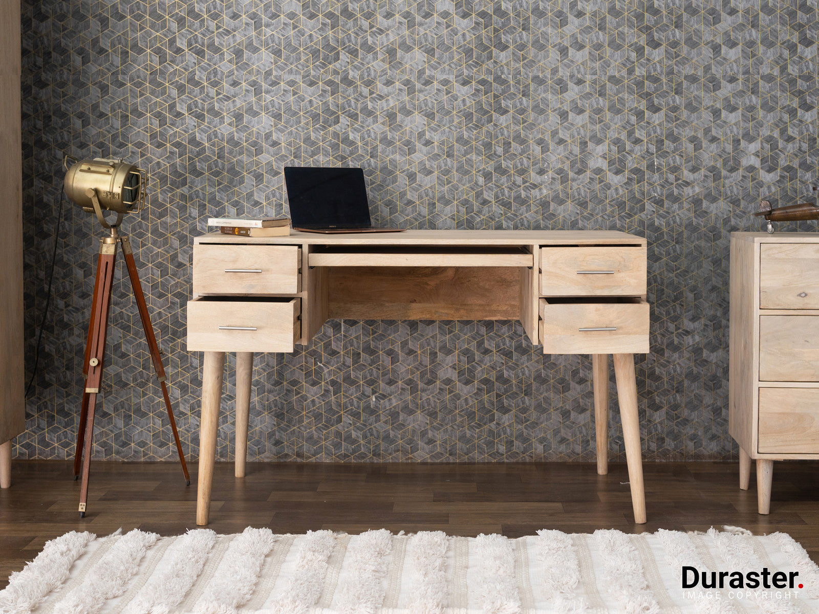 Dudi Furniture Irish Wooden Study Table with Storage
