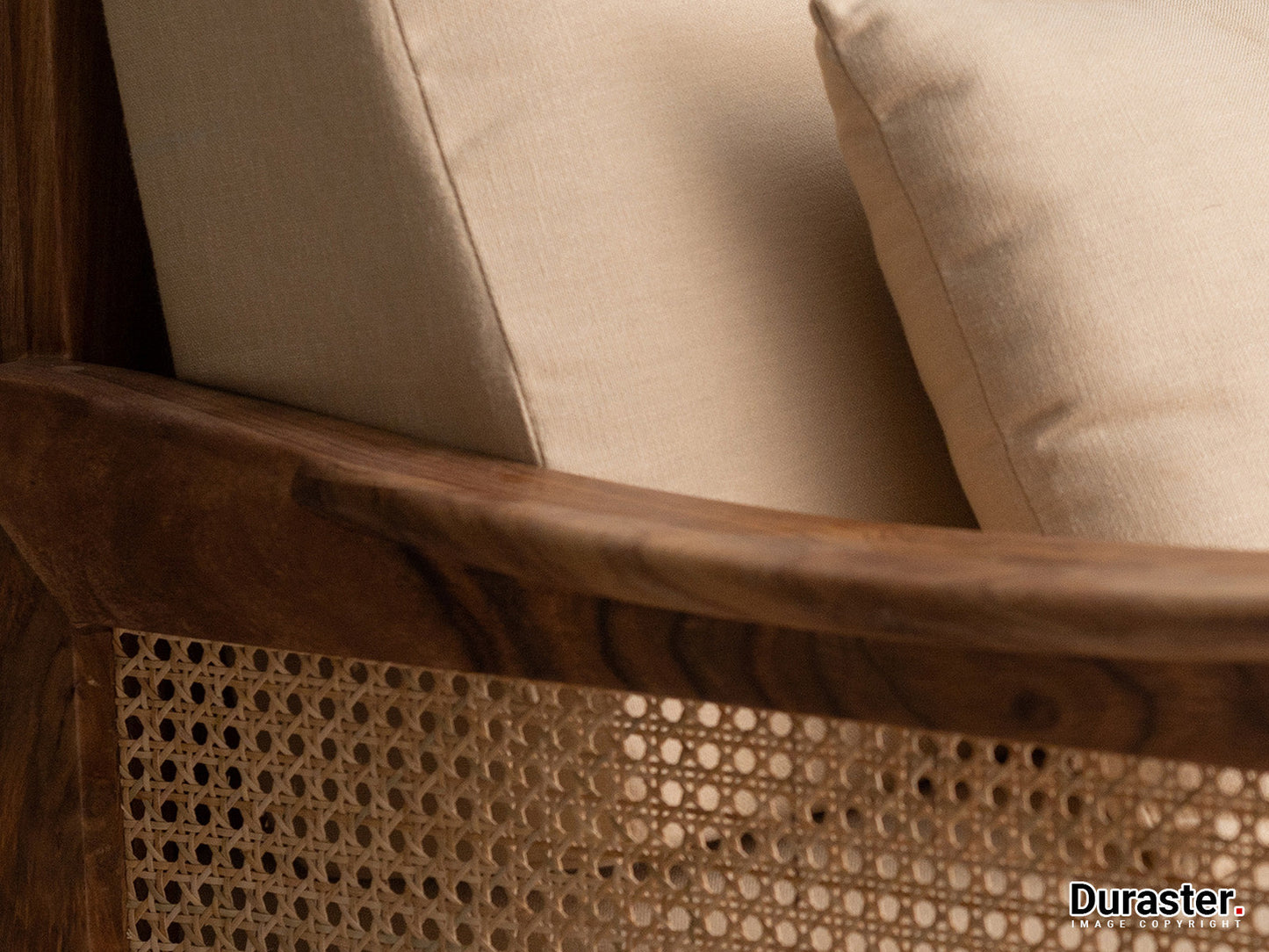 Dudi Furniture New York Modern 2 Seater Wooden Sofa