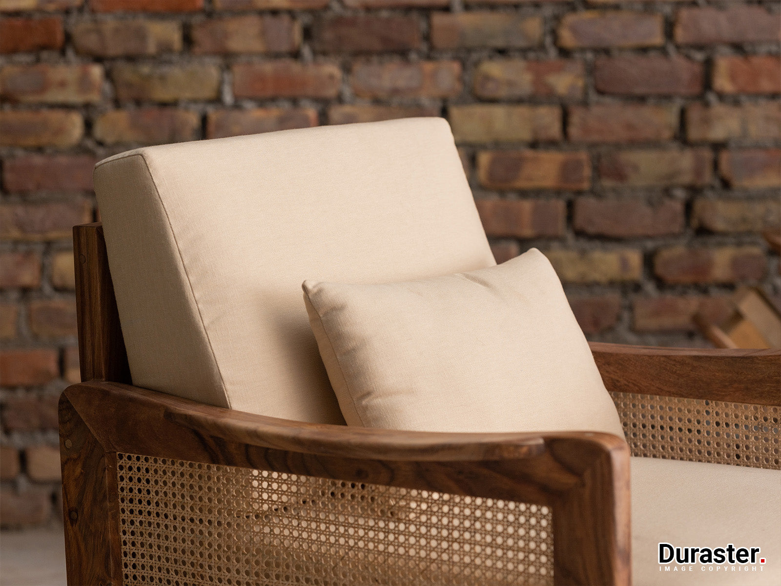 Dudi Furniture New York Modern Single Seater Wooden Sofa