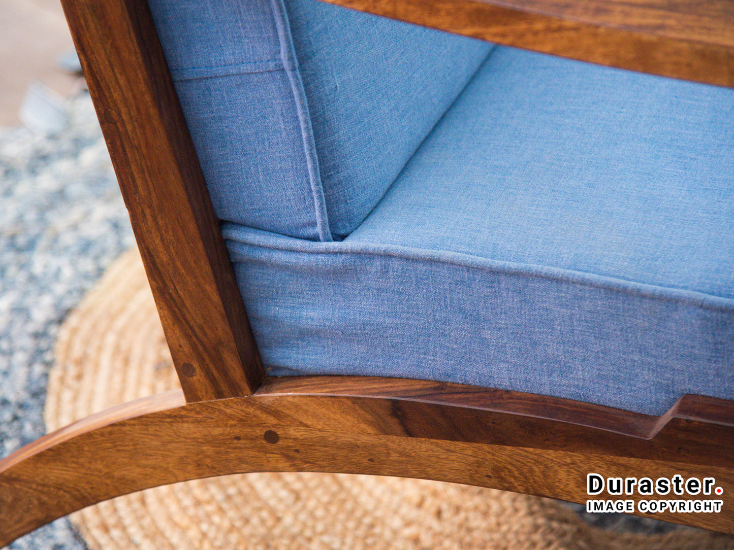 Dudi Furniture Ummed Modern Sheesham Wood Lounge Chair