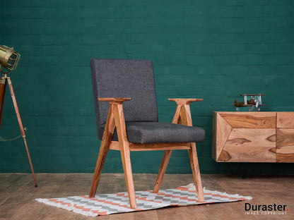 Dudi Furniture Hawkin Solid Wood Dining Table Set 6 Seater